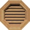 Ekena Millwork Octagonal Gable Vent Functional, Western Red Cedar Gable Vent w/ Brick Mould Face Frame, 20"W x 20"H GVWOC20X2000RFUWR - alternate 1